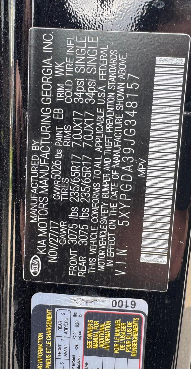 5XYPGDA39JG348157 2018 KIA Sorento photo no. 13